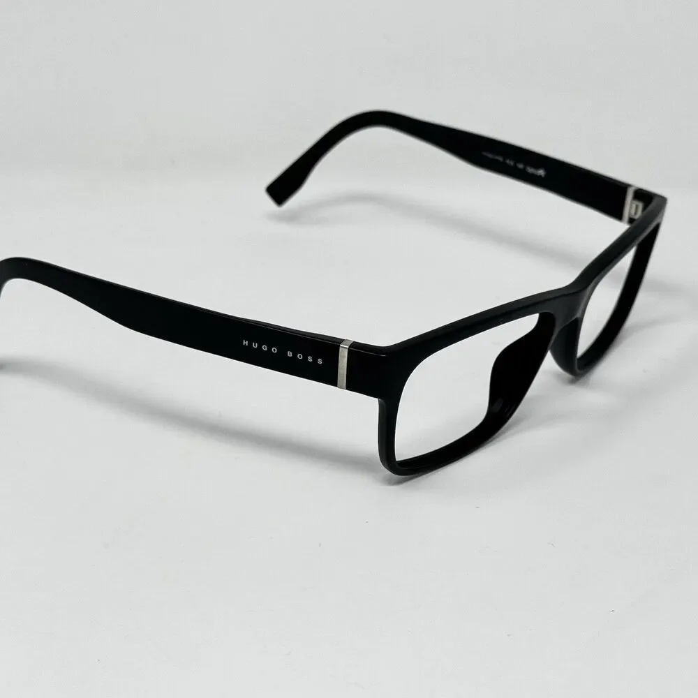 Hugo Boss 0729 DL5 Matte Black Rectangular Eyeglass Frames 54-17-140